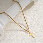 Minimalist Stainless Steel Cross Choker