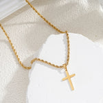 Minimalist Stainless Steel Cross Choker