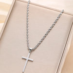 Minimalist Stainless Steel Cross Choker