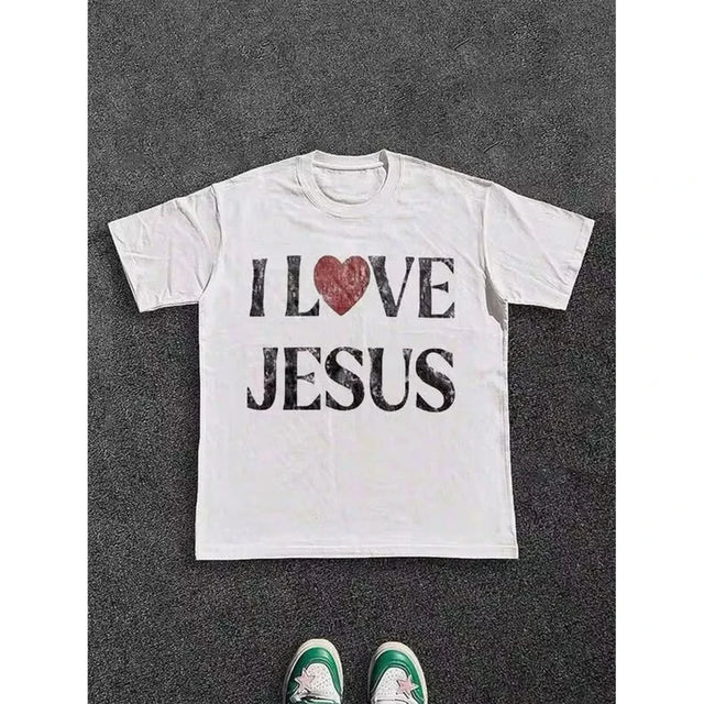 Distressed Jesus Graphic T-Shirt