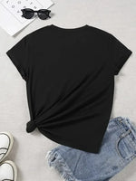 Graphic Gemstone Cross Crew Neck T-Shirt