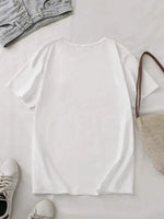 Graphic Gemstone Cross Crew Neck T-Shirt