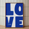 Blue Love Canvas Wall Art