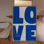 Blue Love Canvas Wall Art