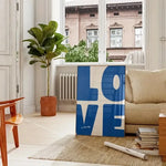 Blue Love Canvas Wall Art