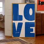 Blue Love Canvas Wall Art