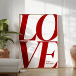Blue Love Canvas Wall Art