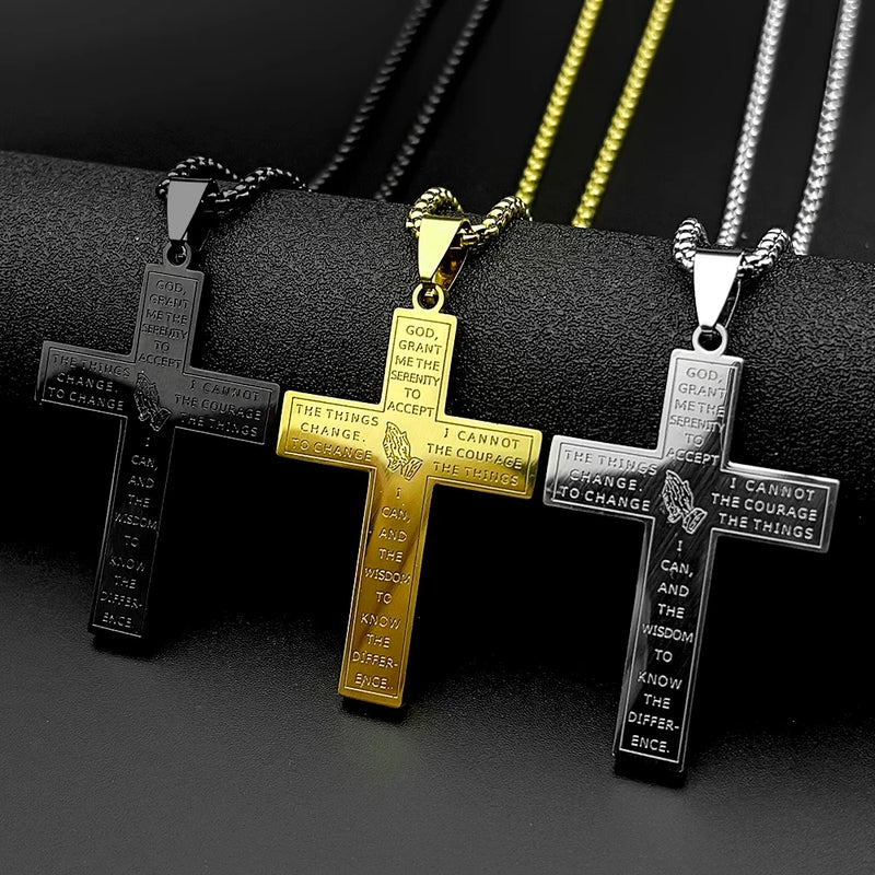 Stainless Steel Cross Pendant Necklace