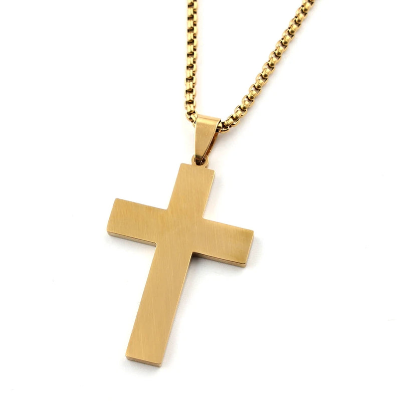 Stainless Steel Cross Pendant Necklace