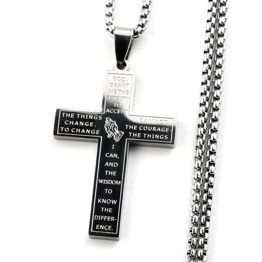 Stainless Steel Cross Pendant Necklace