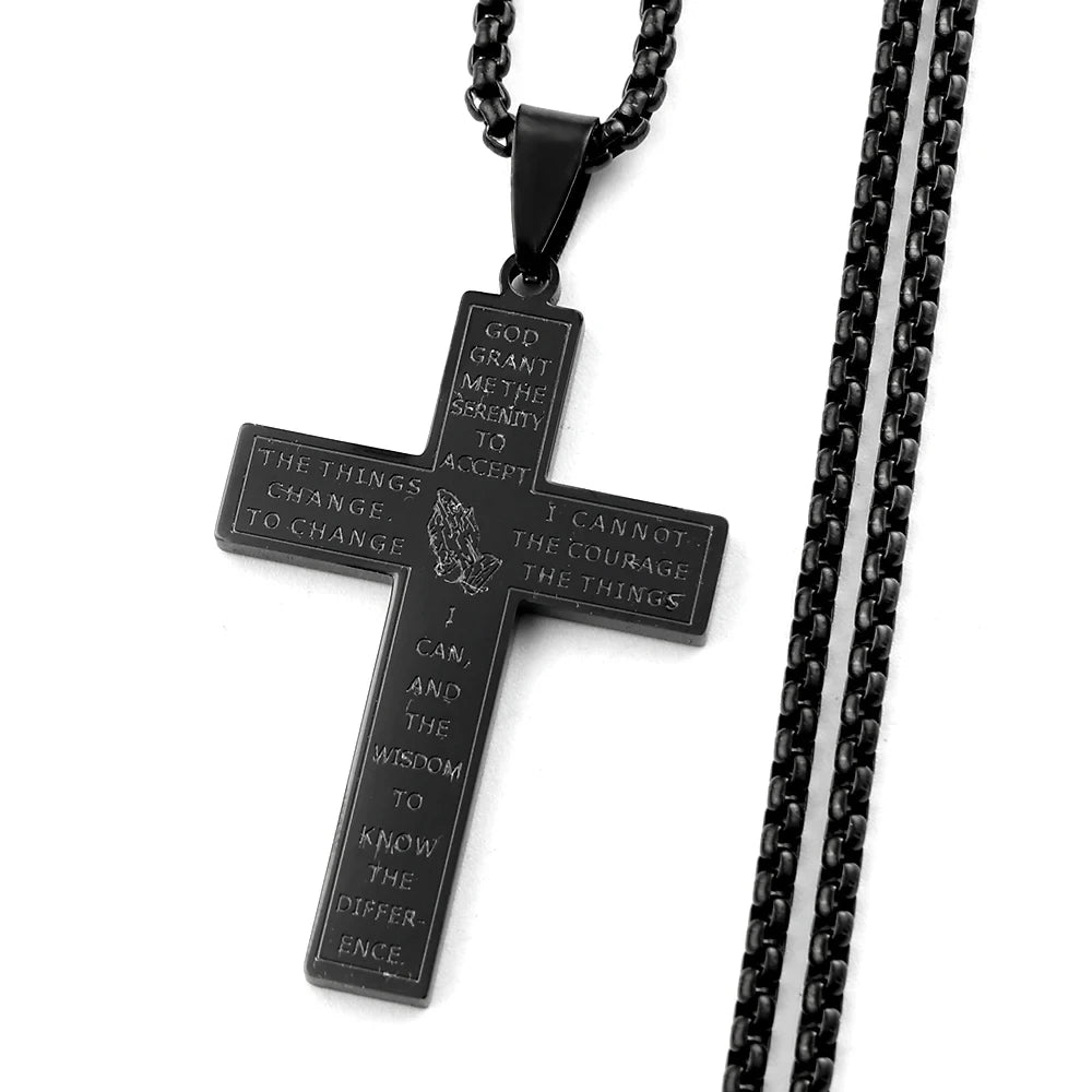 Stainless Steel Cross Pendant Necklace