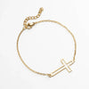 Stainless Steel Cross Charm Bracelet
