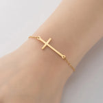 Stainless Steel Cross Charm Bracelet