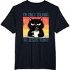 Funny Christian Black-Cat Cotton T-Shirt