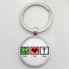 Jesus Logo Glass Car Keychain