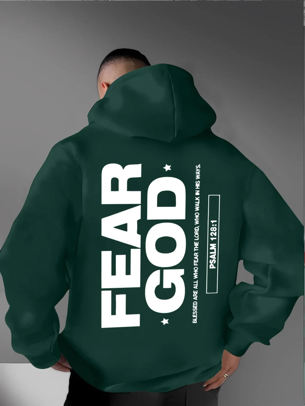Mens Fleece Christian Faith Hoodie