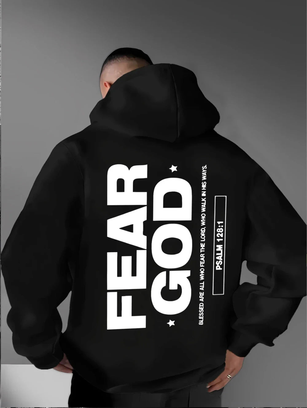 Mens Fleece Christian Faith Hoodie