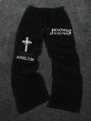 Mens Bible Print Drawstring Sweatpants