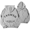 Letter Print Fleece Hooded Sweatshirt