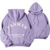 Letter Print Fleece Hooded Sweatshirt
