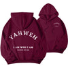 Letter Print Fleece Hooded Sweatshirt