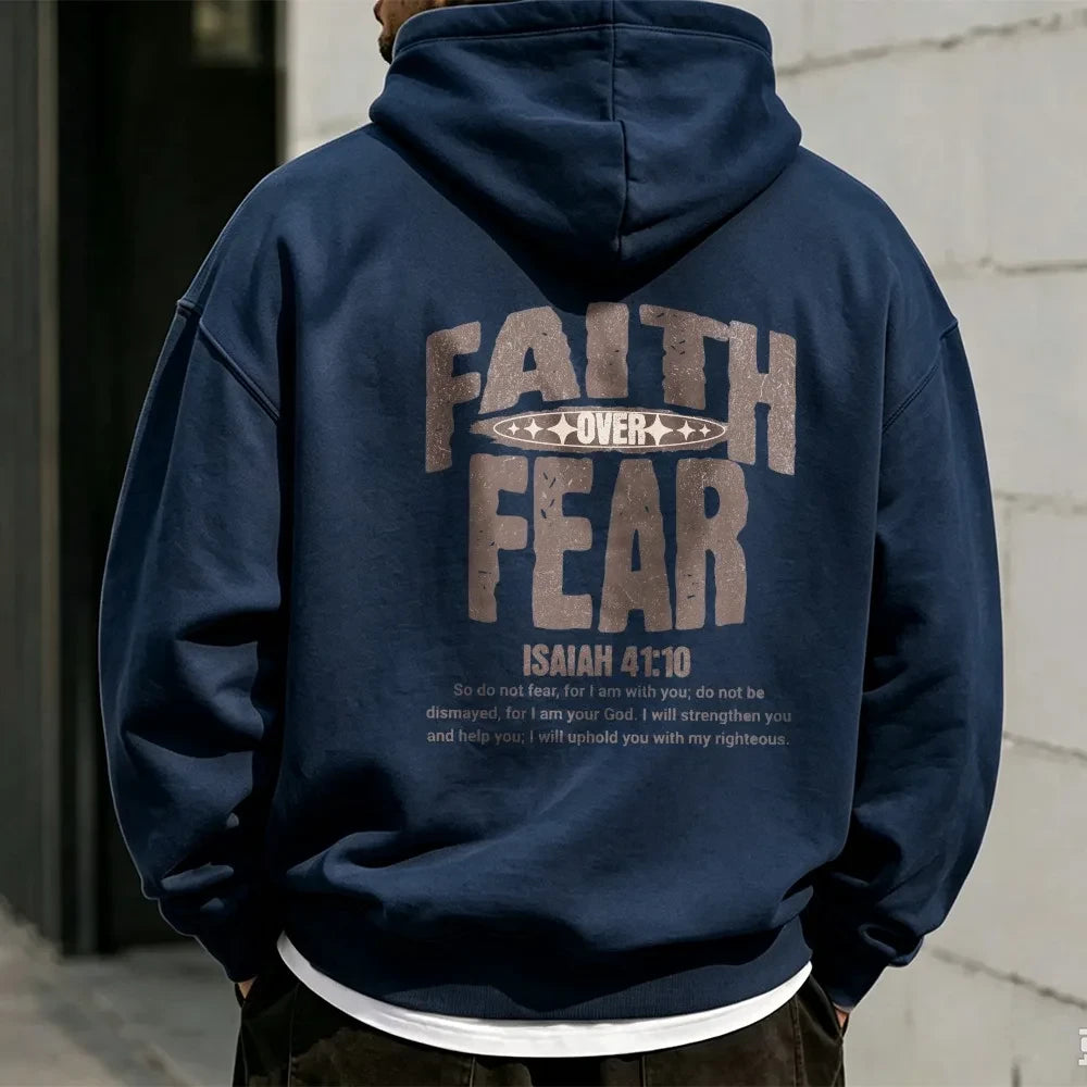 Faith Over Fear Mens Hoodie