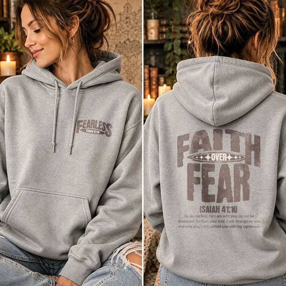 Faith Over Fear Mens Hoodie