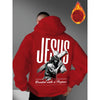 Loose Fit Jesus Print Hoodie