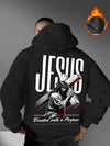 Loose Fit Jesus Print Hoodie