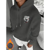 Loose Fit Jesus Print Hoodie