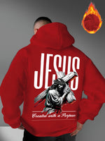 Loose Fit Jesus Print Hoodie