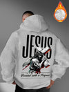 Loose Fit Jesus Print Hoodie