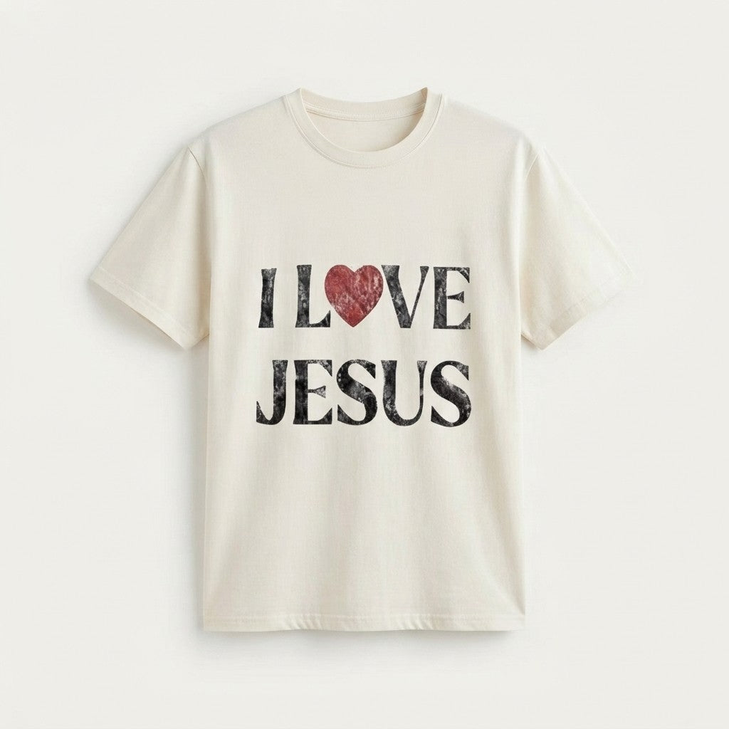 Distressed Jesus Graphic T-Shirt